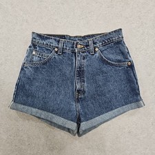 Levis shorts denim women's M Vintage 921 High Rise Self Made Cuff 26" waist