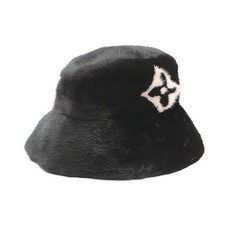 Louis Vuitton Hat Monogram Flower Bucket Hat LV Cozy Mink LOUIS VUITTON Hat Blac