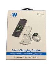 Bb.OB Just Wireless 3-in-1 Magnetic Collapsible Wireless Charger - White