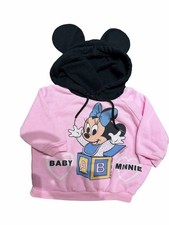 Disney Minnie Mouse Pink Black Blue Baby Hoodie 1984 Vintage Character Outerwear