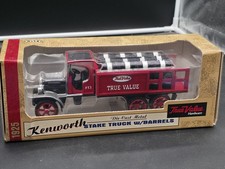 VTG 1994 Kenworth Stake ERTL 1925 Truck w/Barrels Coin Bank True Value 1/34 NIB