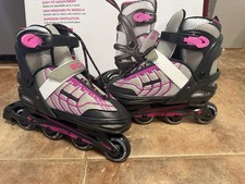 SCHWINN ABEC-5 Inline Skates ROLLER BLADES Girls Youth ADJUSTABLE Size 5-8 Pink