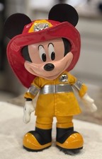 Fire Rescue Talking Mickey Mouse Firefighter 13" Plush Doll Toy Disney Store
