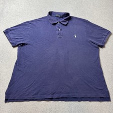 Polo Ralph Lauren Polo Shirt Mens 2XB XXB Big Purple Cotton Preppy Pony Rugby