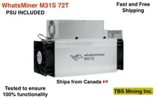 MicroBT WhatsMiner M31S 72TH/s ASIC BTC Miner – Used, Tested, Shipping Included