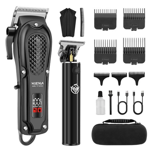 Professional Hair Clippers and Trimmers Set for Men Cordless Barber Kit Hair ...