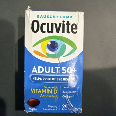 Bausch & Lomb OcuviteAdult 50+ Eye Vitamin & Mineral Supplement Minigels, 90 Ct!