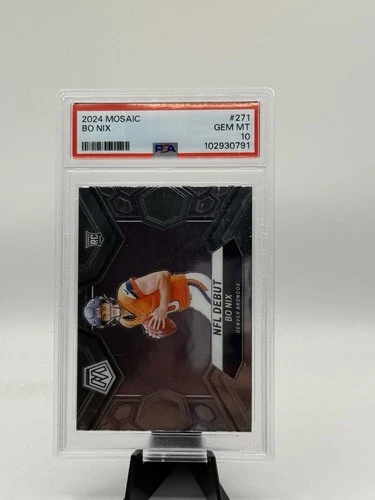 2024 Panini Mosaic - NFL Debut #271 Bo Nix (RC) PSA 10