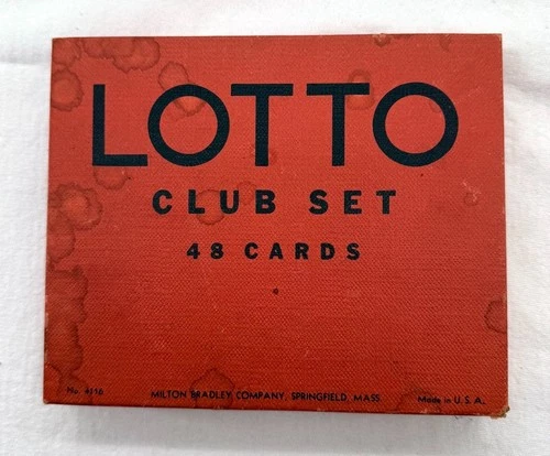VINTAGE LOTTO Club Set Board Game (like Bingo) Milton Bradley Circa 1930s-1950s