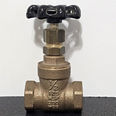 Hammond 1/2'' Bronze Gate Valve, 125 SWP- 200 WOG, IB645 New No Box