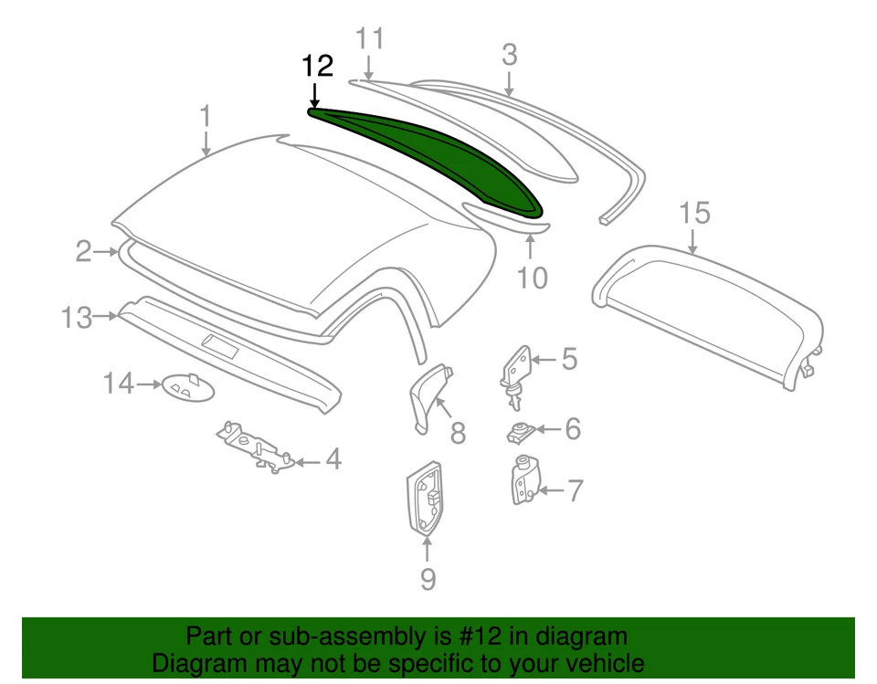 Tira meteorológica de vidro genuína BMW 54-21-7-027-618 - Imagem 2 de 2