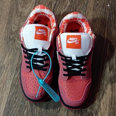 Nike SB Dunk Low Red White Black Checkered Low Top Skateboarding Sneakers