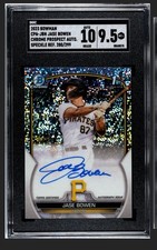 Jase Bowen 2023 1st Bowman Chrome Speckle Refractor Auto /299 SGC 9.5