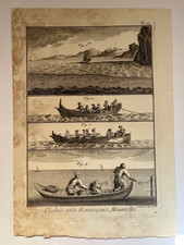Original Engraving Encyclopedia Diderot D'Alembert 1793 1st Ed Fishing Board 19