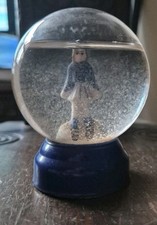 Vintage Skier Snow Globe Dutch Girl? 3.5"