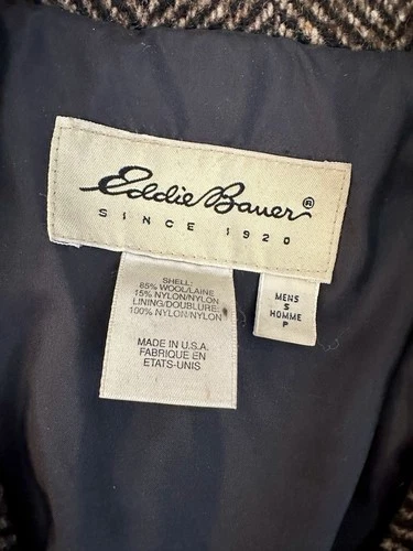 Vintage Eddie Bauer Herringbone Wool-Blend Jacket — Made in USA image 4