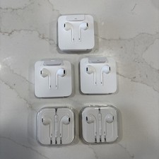  Bulk Lot of 5 Pieces Apple EarPods Headphone Plug Cable Brand New In Packaging