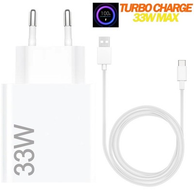 Xiaomi TurboCharge 33W Schnellladegerät  Adapter Netzteil Usb C Ladekabel 