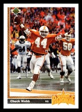 Chuck Webb 1991 Upper Deck Star Rookie #20 Green Bay Packers RC *215