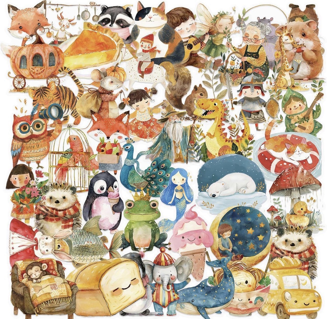 25Pcs Random Vintage Cute Aesthetic Fairies Tale Decorative 
