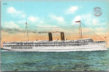 c1910s LOS ANGELES STEAMSHIP CO. Postcard "S.S. YALE and S.S. HARVARD" Unused