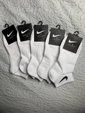 White Nike Low-Cut Ankle Socks ~ Pack Of 5