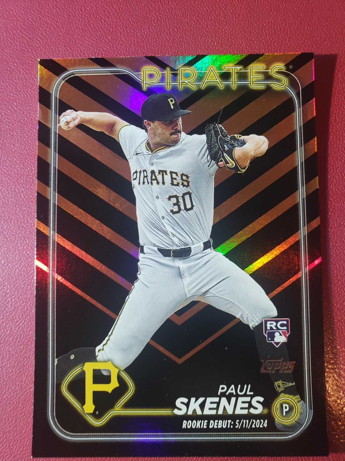 2024 Topps Update Paul Skenes Halloween Orange Black Holiday US288 SP Pirates RC