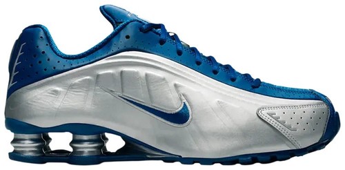 Nike Shox R4 Metallic Silver Psychic Blue HQ1988-004 Mens Size 11