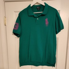 Polo Ralph Lauren Polo Shirt Boys Size XL 18-20 Big Pony 3 Short Sleeve Green