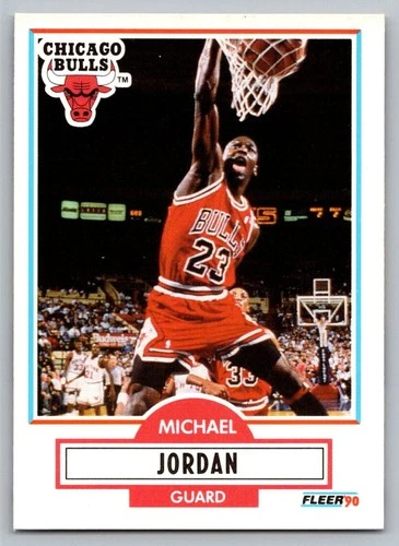 1990-91 Fleer - Michael Jordan #26 Black Line Above Biographical Information
