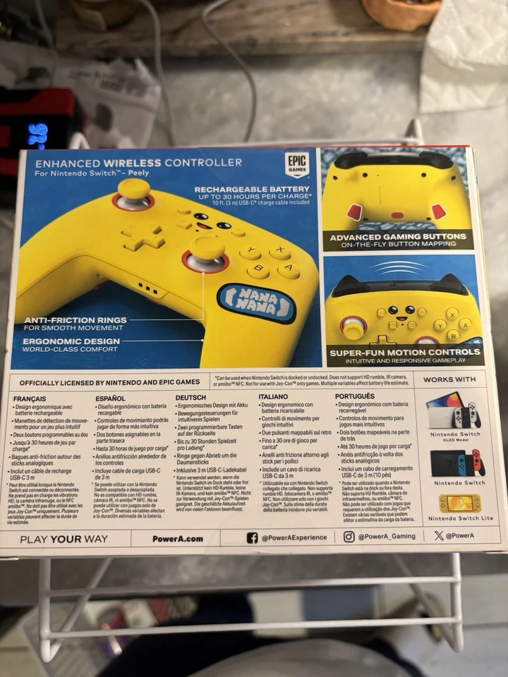 Fortnite Peely PowerA Wireless Controller Nintendo Switch W/ BONUS Virtual Item - Image 2 of 4
