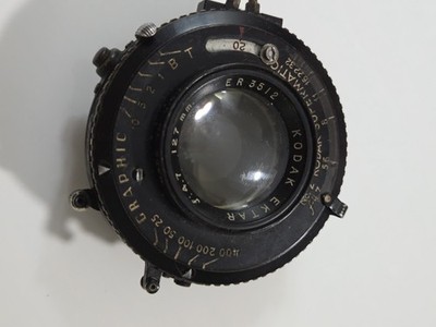 Kodak Ektar 127mm f/4.7 Lens Graphic Supermatic Shutter 4x5 Large