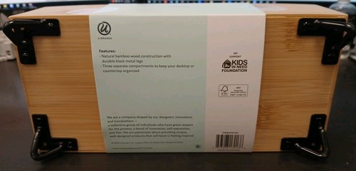 UBRAND Verona Desktop Organizer BAMBOO 10 X 4.8 X 6in. - Picture 5 of 5