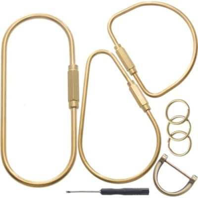 Brass Screw Lock Keychain-Simple Style Heavy Duty Car Key Organizer, Universal