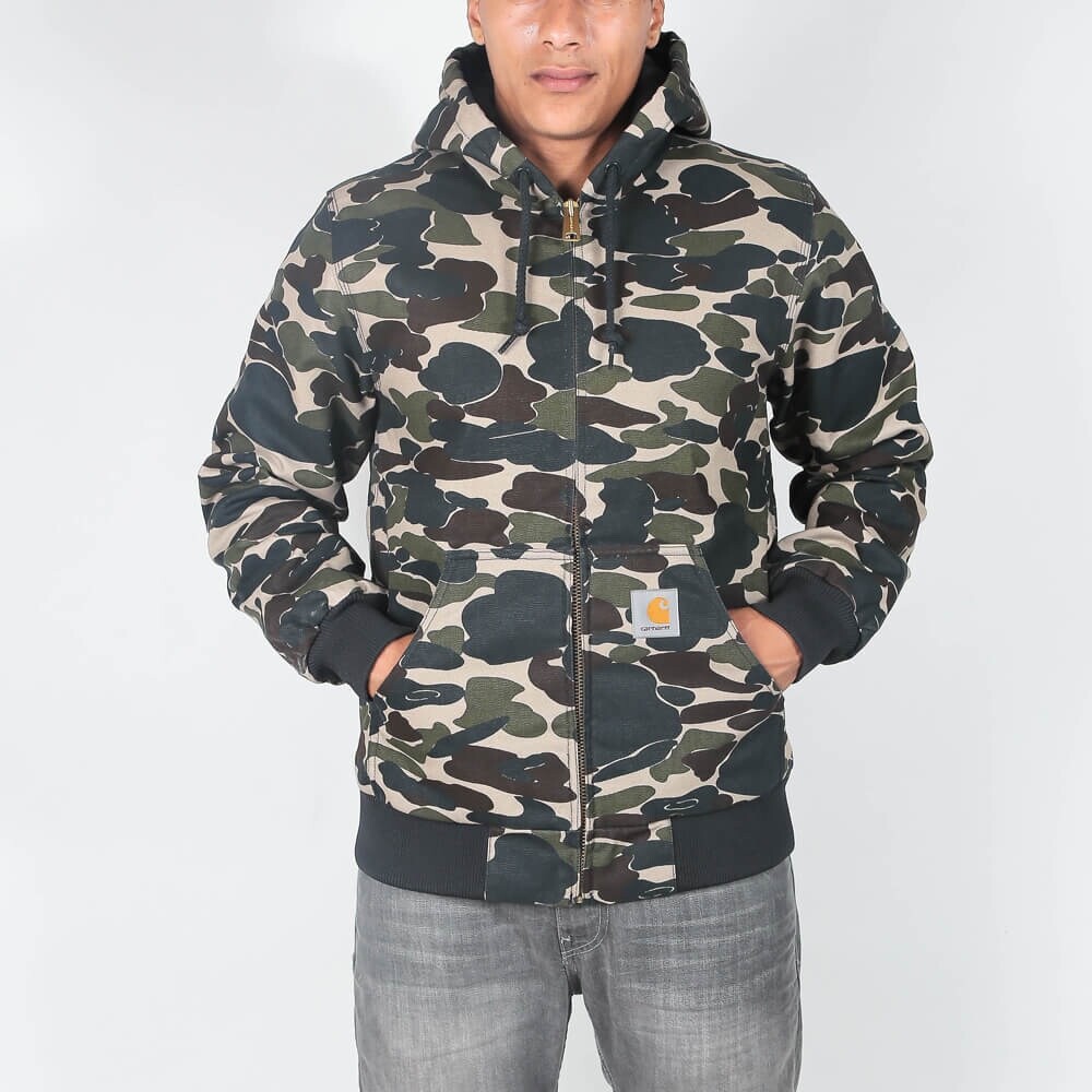 Carhartt Herren Active Jacket Camo Workwear mit Kapuze & Fleece