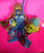 Disney Pixar Bug's Life Mini Beanbags Flea, Flik Sound Heimlich New Old Stock