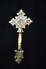 Ethiopian Orthodox Coptic Christian Golden Priests Blessing Cross, Home Decor — photo 1