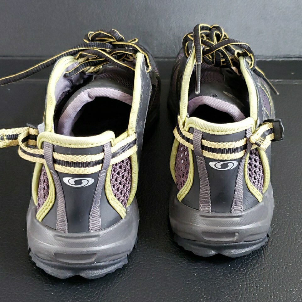 Scarpe da acqua verdi e nere in rete Salomon Contragrip da donna taglia 9 5