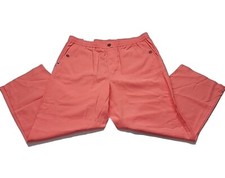 Tommy Hilfiger Women's Pull-On Straight Crop Mid-Rise Pants Size Medium Salmon