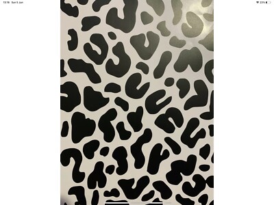 200 Leopardenmuster SCHWARZ Premium Matt Vinyl Aufkleber Sticker Tier Gepard Druck