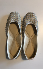 Scarpe basse indiane punjabi pakistane etniche tradizionali da donna Khussa Juti US 7