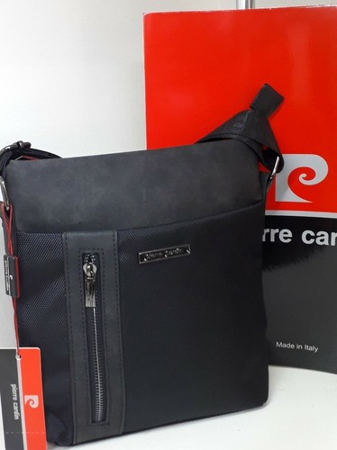 Tracolla Uomo Pierre Cardin Borsa Borsello in Pelle Nero Marrone slim –  Gyoiamea
