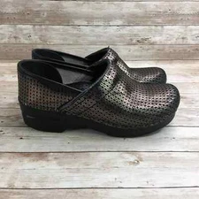 Dansko Shoes Womens 5.5 Bronze Sequin Slip On Comfort Patented Leather Clog *