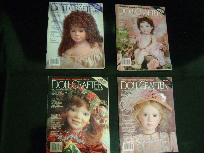 DOLL CRAFTER MAGAZINES LOT 4 VINTAGE 1994 & 1995 WITH ORIGINAL PATTERNS INSIDE