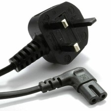 C7 FIGURE 8 FOR Samsung TV Mains Power Lead Cable SKY Q SONY UK RIGHT ANGLE