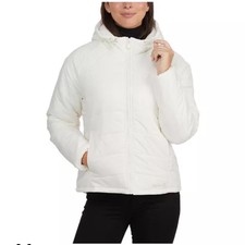 Hurley White Shelburne Raglan Sleeve Quilted Puffer Jacket Large Nwt