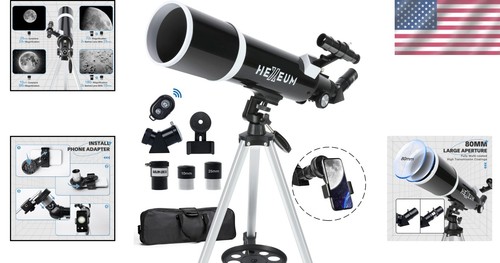 Beginner-Friendly 80mm Telescope with Stunning Optical Quality & Carrying Bag - Picture 2 of 9