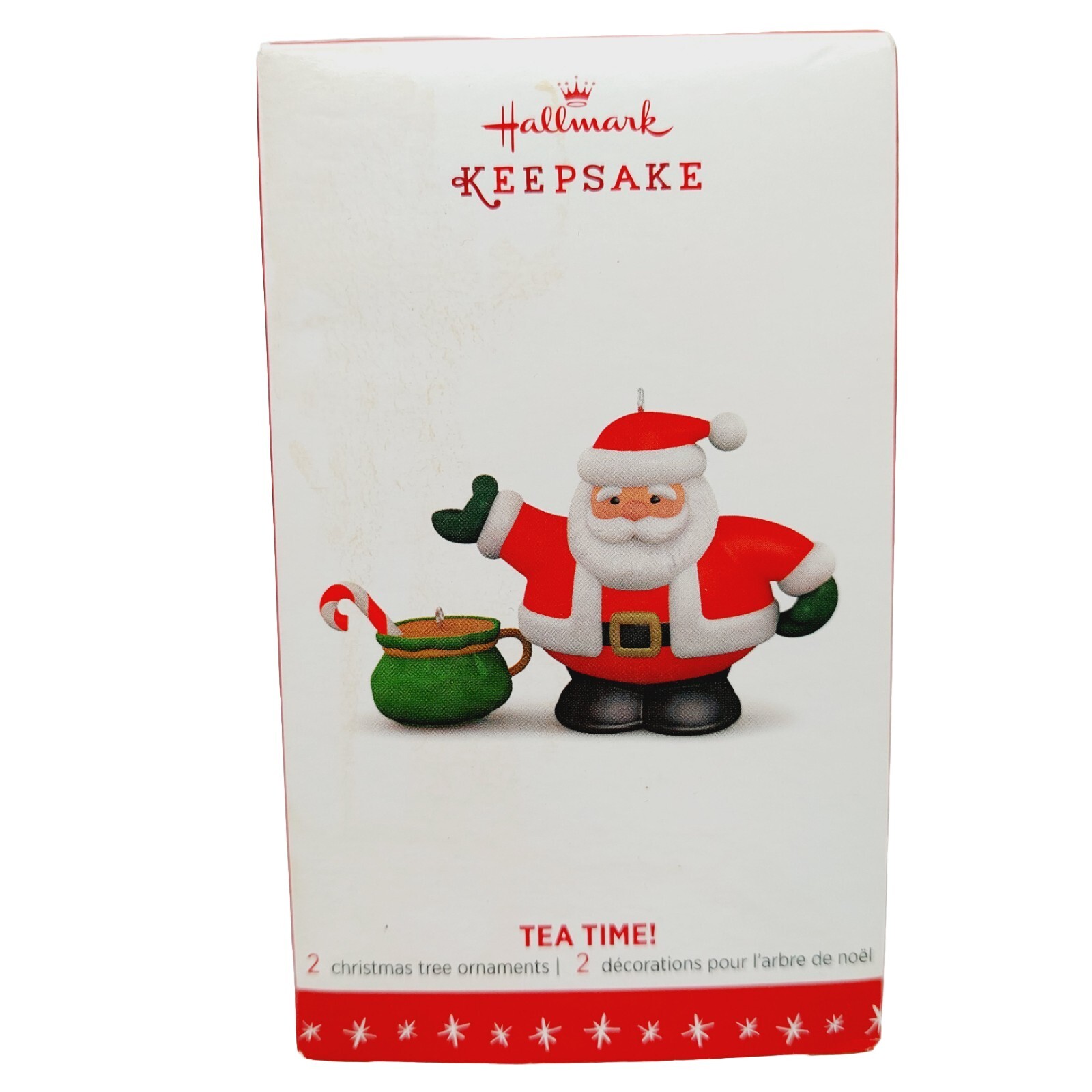 Hallmark Keepsake Ornament TEA TIME! Santa & Peppermint Tea 2016 LEER