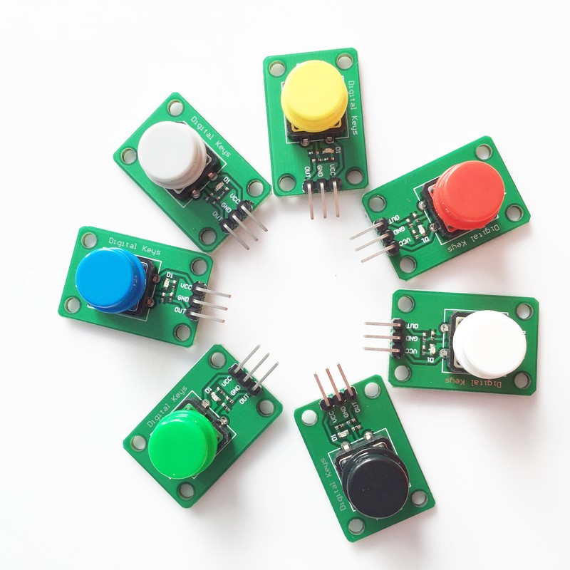 arduino 7 color in 1 set  round cap bottom Digital button module