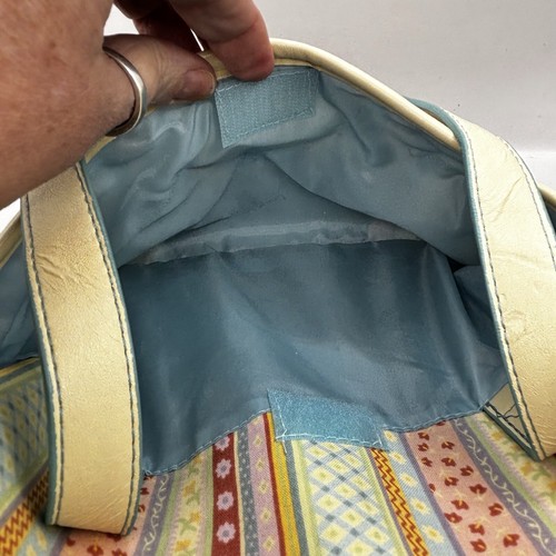 LONGABERGER OSTERN PASTELL STREIFEN FRÜHLING PARADE BEUTELTASCHE HANDTASCHE NICHT MEHR PRODUZIERT - Bild 14 von 15